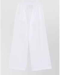 Semicouture - Jhonny Wide Leg Cotton Tailored Trousers - Lyst