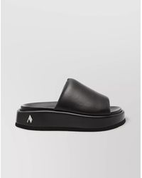 The Attico - Mia Leather Platform Slides - Lyst