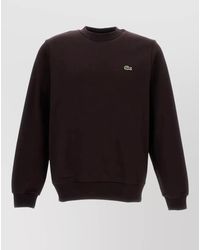 Lacoste - Long Sleeve Sweatshirt Ribbed Cuffs Hem - Lyst