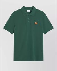 Maison Kitsuné - Organic Cotton Short-Sleeve Polo Shirt - Lyst