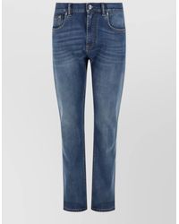 Versace - Cotton Denim Jeans Belt Loops Five Pockets - Lyst