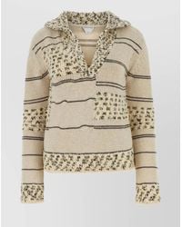 Bottega Veneta - Wool Embroidered Polo Shirt - Lyst