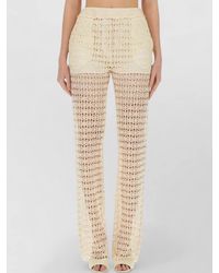 Alysi - Macramé Wide-Leg Trousers - Lyst