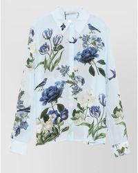 Alice + Olivia - Casual Shirt Bird Motif Relaxed Fit - Lyst