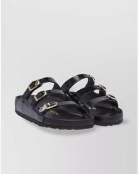 Birkenstock - Triple Buckle Open Toe Flat Sole Sandals - Lyst