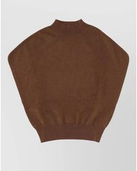 Circus Hotel - Cashmere Sweater Mock Neck Ribbed Cuffs Hem - Lyst