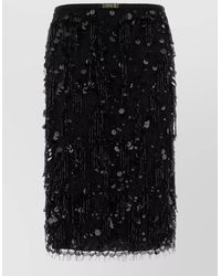 Gucci - Lace Fitted Skirt - Lyst