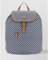 Prada - Adjustable Straps Nylon Print Backpack - Lyst