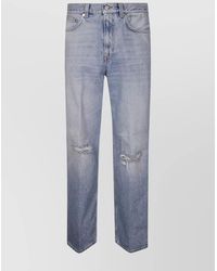 Haikure - Distressed Straight Leg Jeans Rivet Detail - Lyst