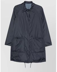 Aspesi - Long Nylon Silk Coat Drawstring Hem - Lyst