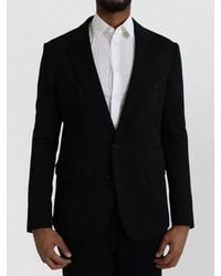 Dolce & Gabbana - Wool Notch Lapel Single Breasted Blazer - Lyst