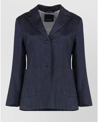 Max Mara - Derna Linen Blazer Tailored Jacket - Lyst