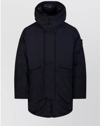 Stone Island - Padded Parka Long Length Hood Side Pockets - Lyst