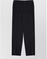 Emporio Armani - Tailored Trousers Front Crease Belt Loops Pockets - Lyst