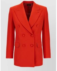Brioni - Flavia Blazer Peak Lapels Flap Pockets - Lyst
