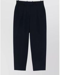 Circolo 1901 - Cotton Trousers Pleated Front Belt Loops Pockets - Lyst