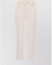 Elisabetta Franchi - Cropped Crepe Tailored Trousers - Lyst