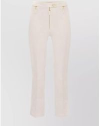 Elisabetta Franchi - Cropped Crepe Tailored Trousers - Lyst