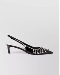 Gucci - Crystal Chain Embellished Patent Pointed Pumps - Lyst