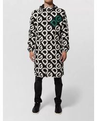 Dolce & Gabbana - Logo Print Hooded Raincoat - Lyst