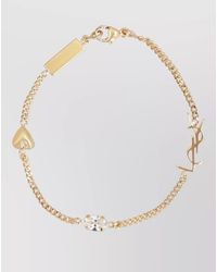 Saint Laurent - Opyum Bracelet Featuring Heart Charm Chain - Lyst