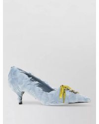Prada - Embellished Satin Ballerina Shoes - Lyst