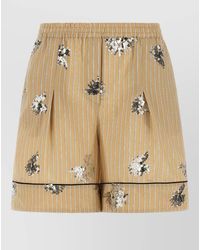 Le twins - Sole Shorts Floral Pleated Sequin Striped - Lyst