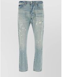 Polo Ralph Lauren - Distressed Stretch Denim Jeans With Five Pockets - Lyst
