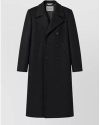 Balenciaga - Long Jacket Button Detailing Notched Lapels - Lyst