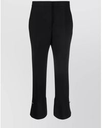 MSGM - High-Rise Cropped Trousers - Lyst