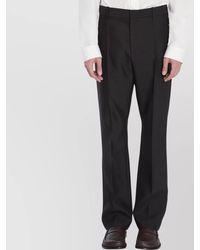 Loewe - Wool And Silk Tailored Trousers - Lyst