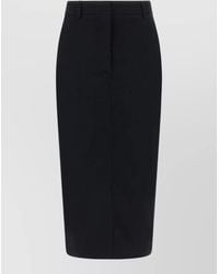 Thelatest - Donna Skirt Belt Loops Back Pocket - Lyst