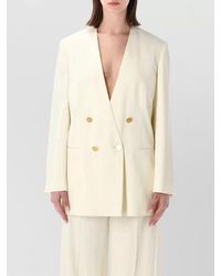 Alberta Ferretti - Tailored Jacket Structured Fit Buttons - Lyst