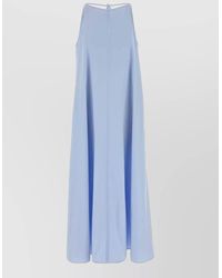Agnona - Poplin Dress A Line Sleeveless Back Tie - Lyst