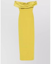 Solace London - Adele Maxi Dress Off Shoulder Bow - Lyst