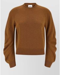 Nude - Crew Neck Raglan Knit Sweater Long Sleeves - Lyst