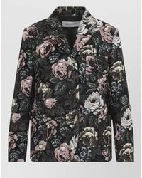 Dries Van Noten - Floral Jacquard Single-Breasted Coat - Lyst