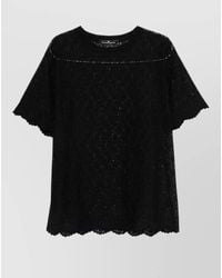 Ermanno Scervino - Embroidered Short-Sleeve Blouse - Lyst
