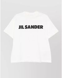 Jil Sander - Cotton Oversized Logo-Print T-Shirt - Lyst