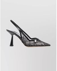 Jimmy Choo - Patent Leather Lace Appliqué Slingback Pumps - Lyst