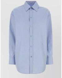 Saint Laurent - Oxford Shirt Long Sleeves Button Cuffs Hem - Lyst