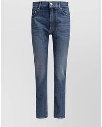 Sportmax - Denim Slim-Fit Straight Trousers - Lyst