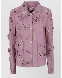 Marni - Leather Fitted Jacket - Lyst