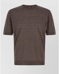 Zanone - Ice Lino Crew Neck Short Sleeve Sweater - Lyst