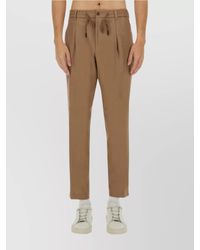 BOSS - Drawstring Waist Tapered Leg Trousers With Pockets - Lyst