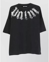 Palm Angels - Logo Crew Neck Graphic Print T Shirt - Lyst