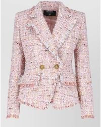 Balmain - Double Breasted Blazer Tone Buttons - Lyst