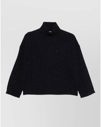 Brunello Cucinelli - Cashmere Sequin-Embellished Ribbed Turtleneck Sweater - Lyst