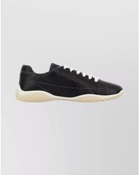 Prada - Lamb Leather Low-Top Sneakers - Lyst