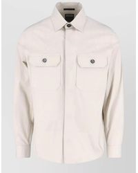 ZEGNA - Casual Shirt Chest Pockets Buttoned Cuffs - Lyst
